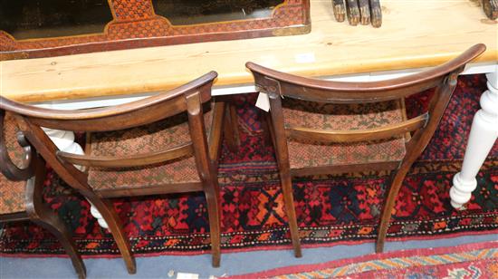 A pine farmhouse table W.140cm